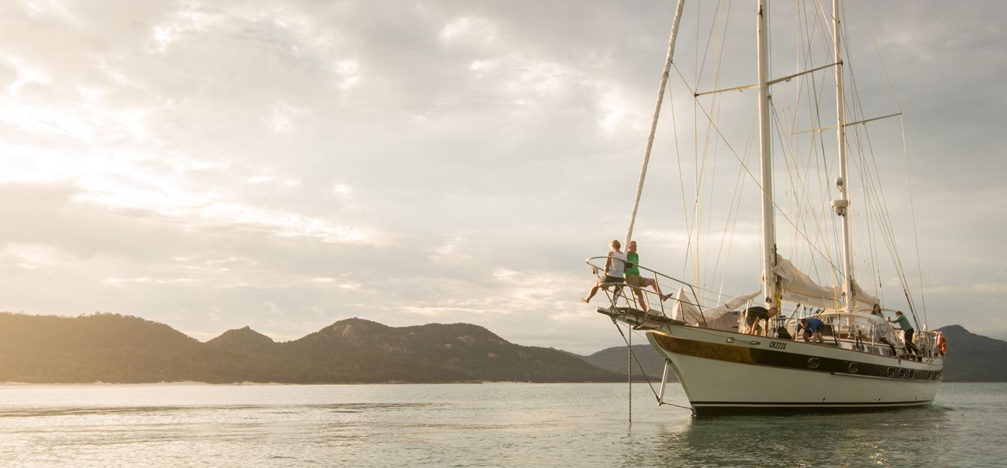 sailboat at Wineglass Bay