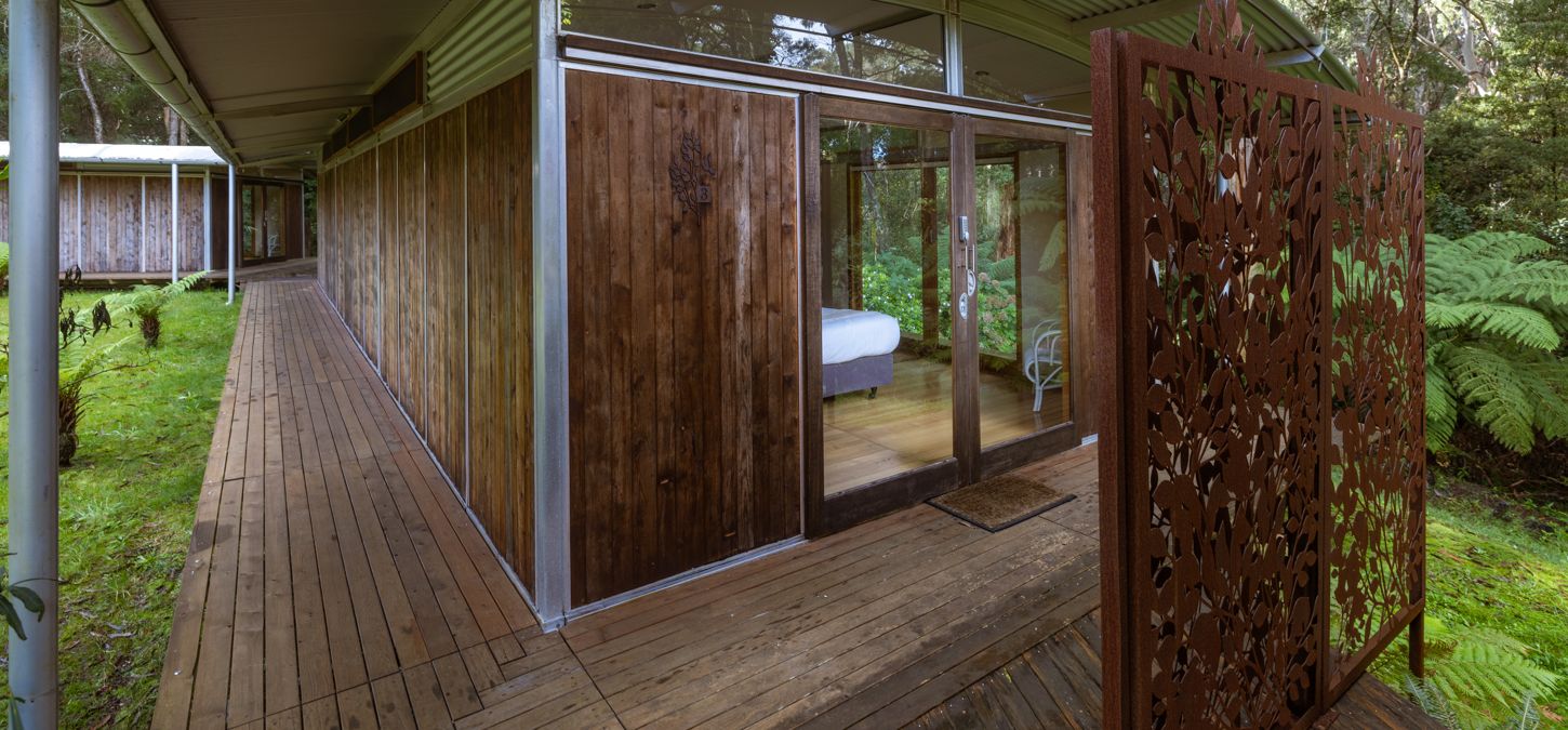 Retreat into your private bedroom, nestled in the wilderness of the Great Ocean Road