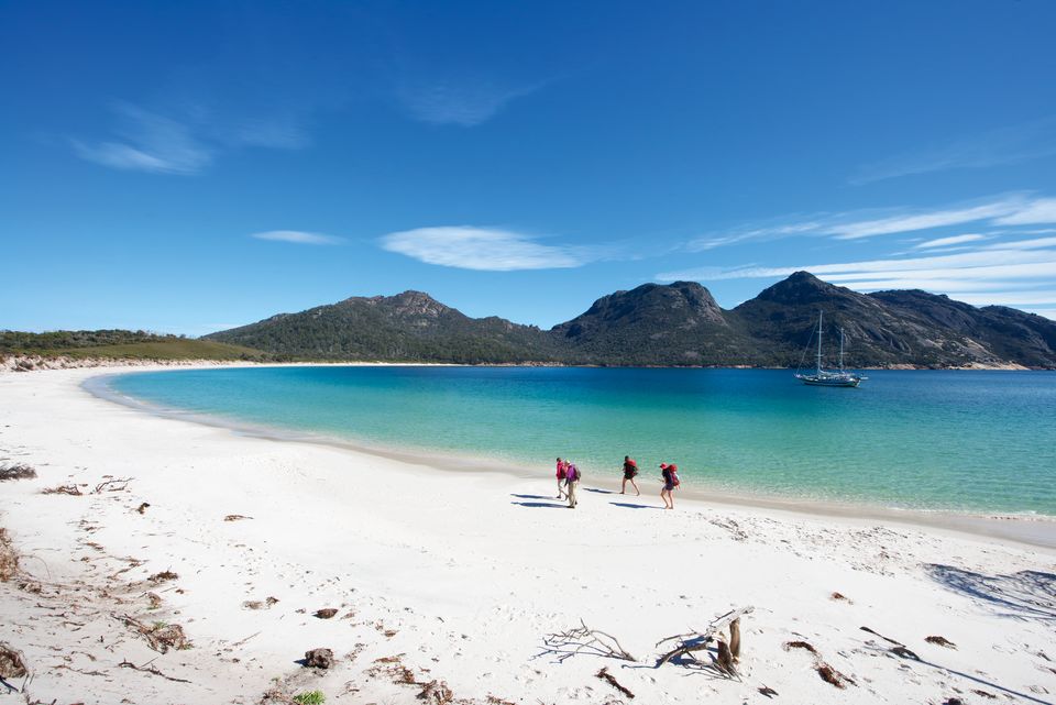 Walking on Wineglass Bay