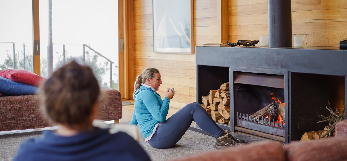 Warm up after a day of bushwalking at Bay of Fires