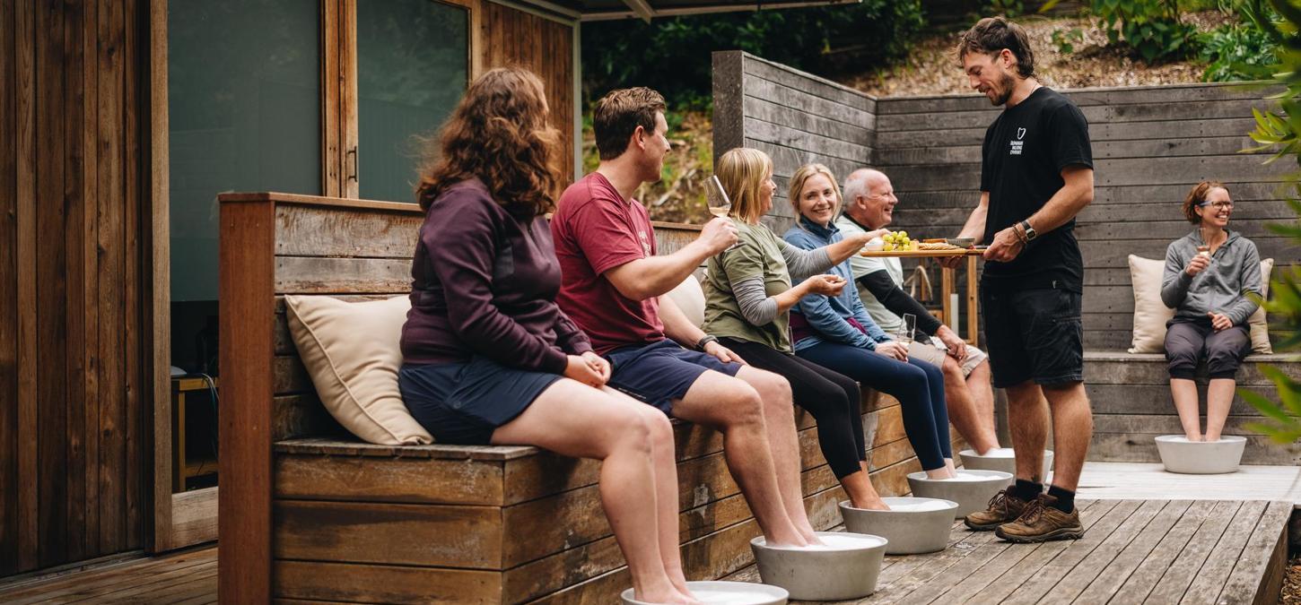 People, Drinks, Food, Foot spa, relaxing,