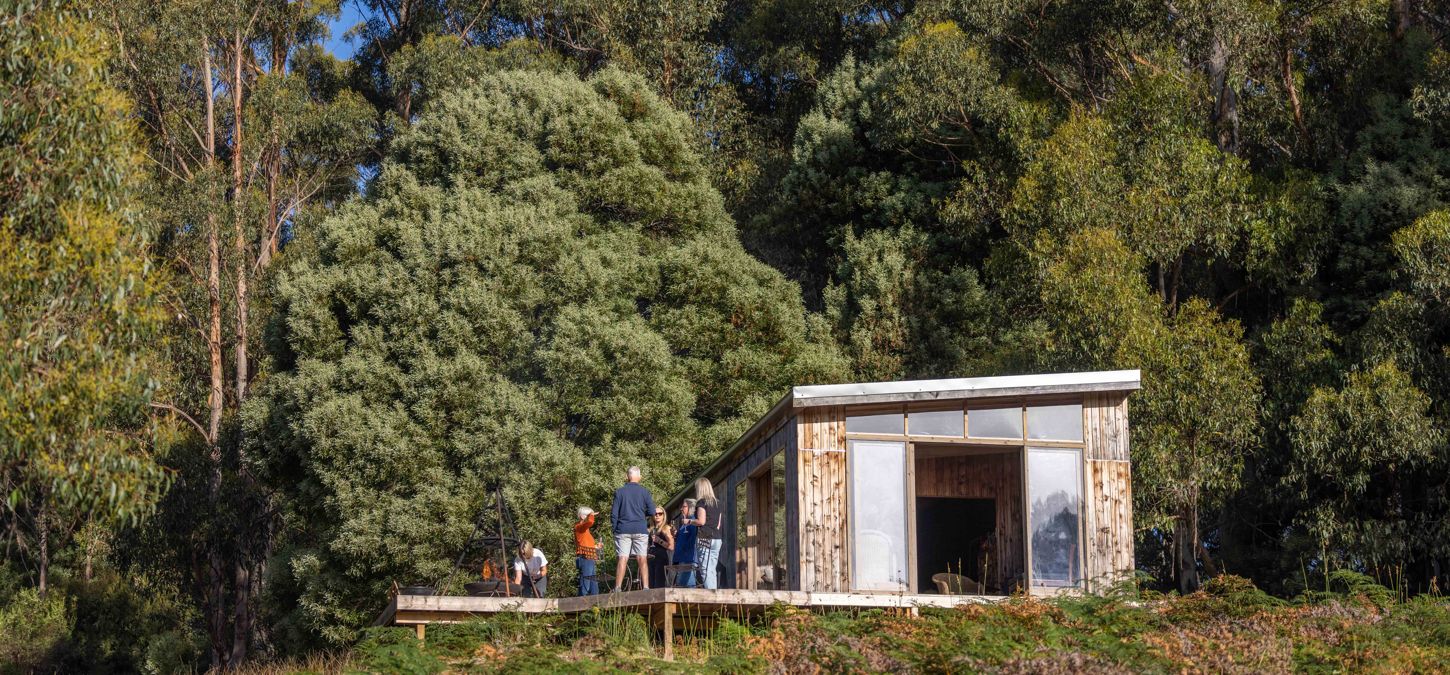 Guests enjoying the Bruny Island Lodge