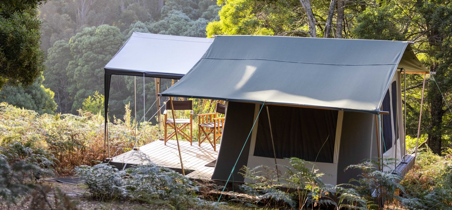 luxury tent at Bruny Island