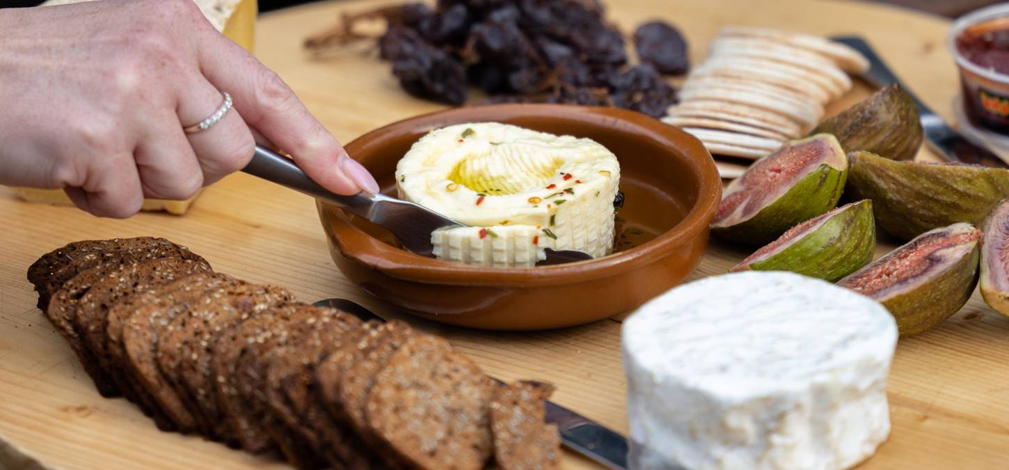 Cheese platter at Bruny Island