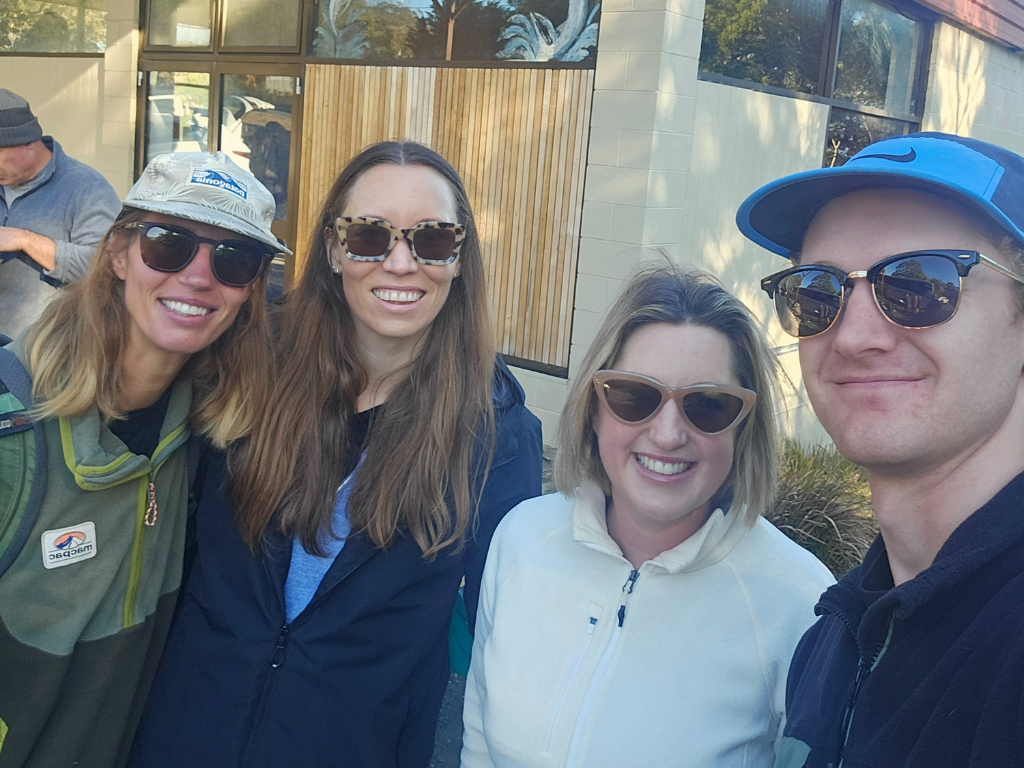 The Tas Walking Co Team at the Bay of Fires