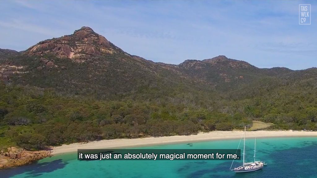 Magical moment, Wineglass Bay Sail Walk, Tasmanian Walking Company