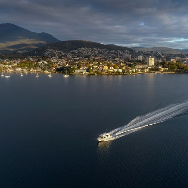 Boat Leaving Hobart