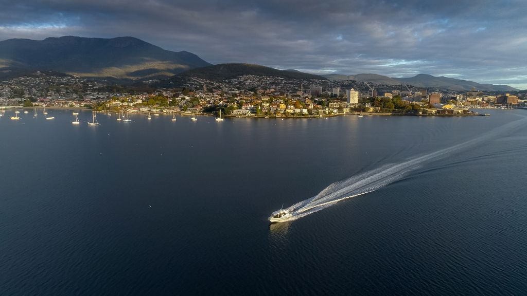 Boat Leaving Hobart